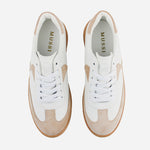 Tenis Sneakers lourdes de cuero para mujer - Hueso