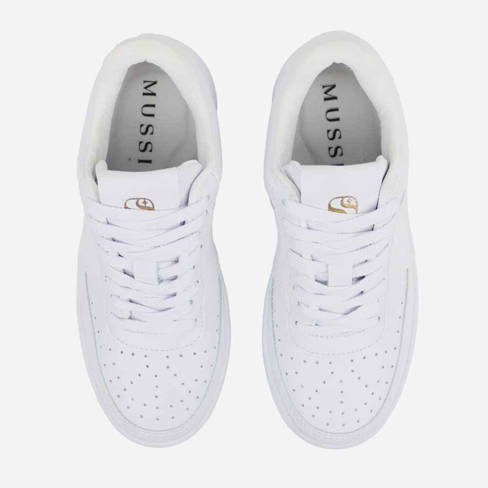 Tenis Sneakers coral de sintético para mujer - Hueso