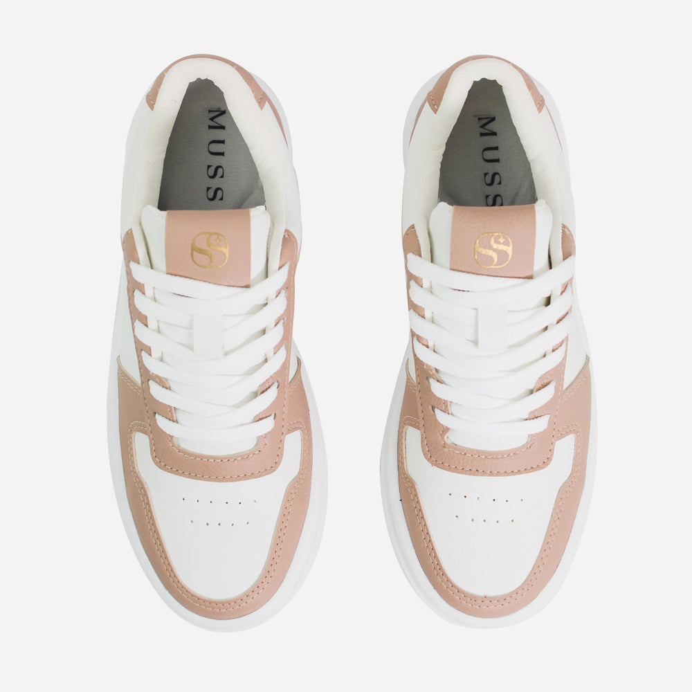 Tenis con plataforma lilith de sintético para mujer - Beige
