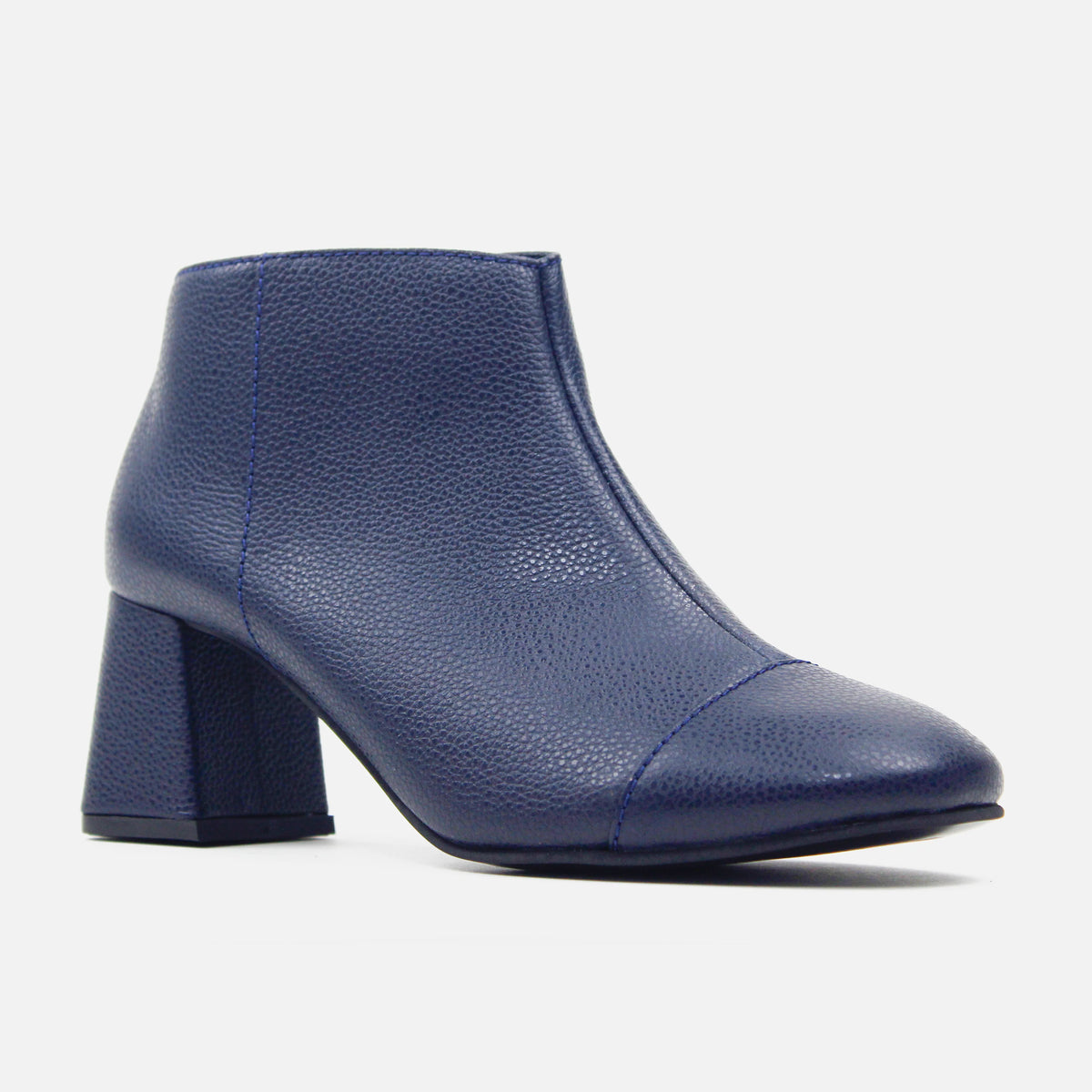 Botin tacon night de cuero para mujer - Azul
