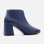 Botin tacon night de cuero para mujer - Azul