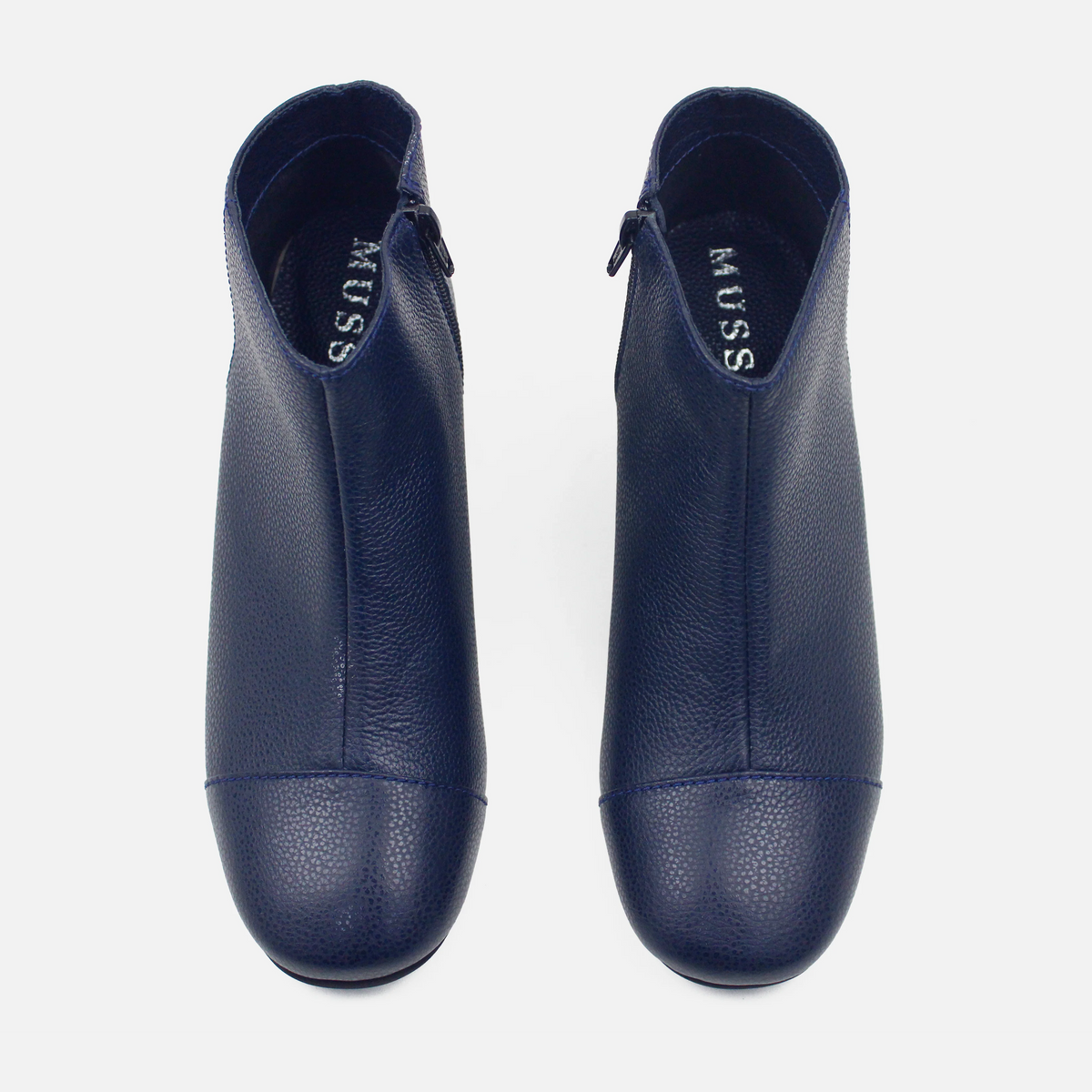 Botin tacon night de cuero para mujer - Azul