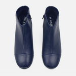 Botin tacon night de cuero para mujer - Azul