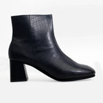 Botin tacon emma de cuero para mujer - Negro