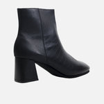 Botin tacon emma de cuero para mujer - Negro