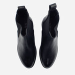 Botin tacon isabella de cuero para mujer - Negro