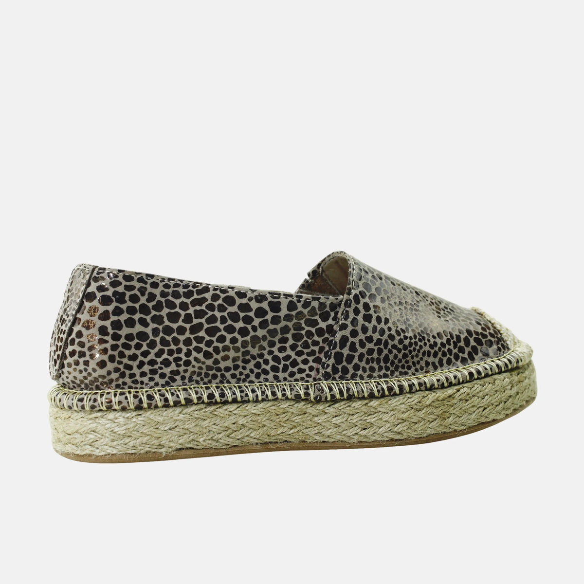 Espadrilla vela de cuero para mujer - Taupe
