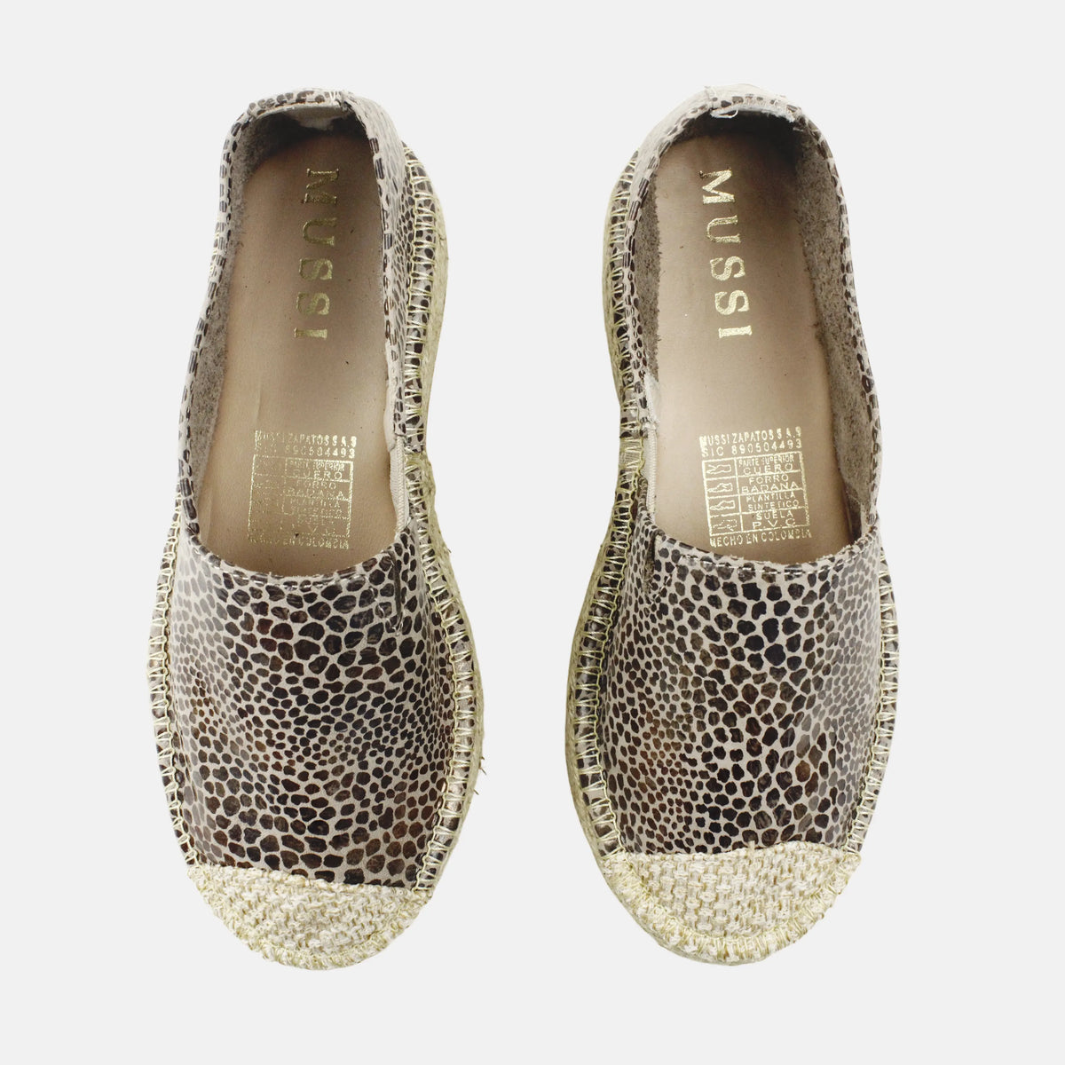 Espadrilla vela de cuero para mujer - Taupe