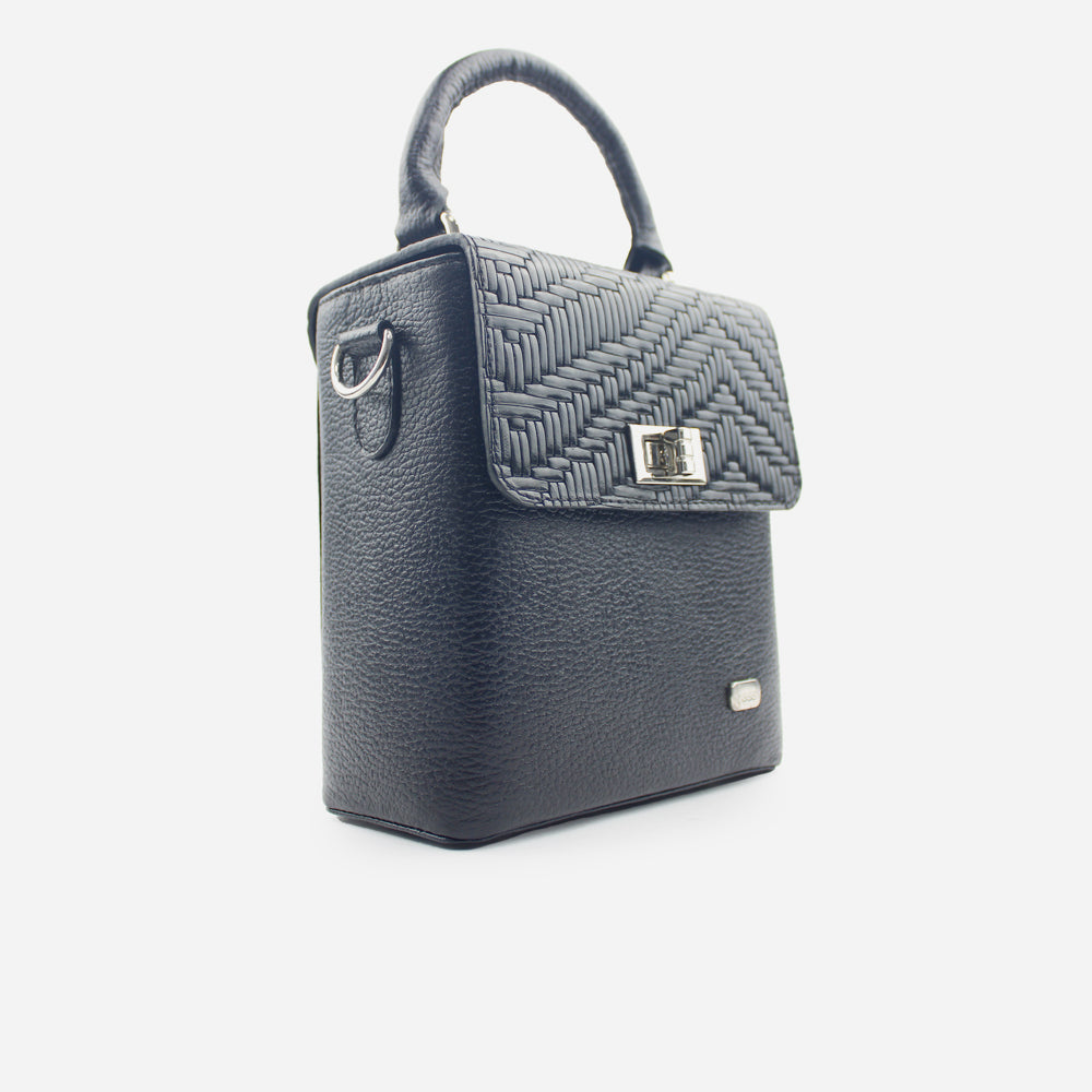 Bolso manos libres dalia de cuero para mujer - Negro