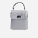 Bolso manos libres dalia de cuero para mujer - Plata