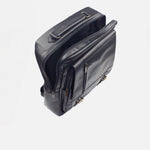 Morral jaden de cuero para hombre - Negro