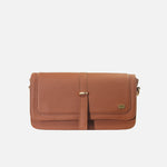Bolso manos libres lucrezia de cuero para mujer - Miel