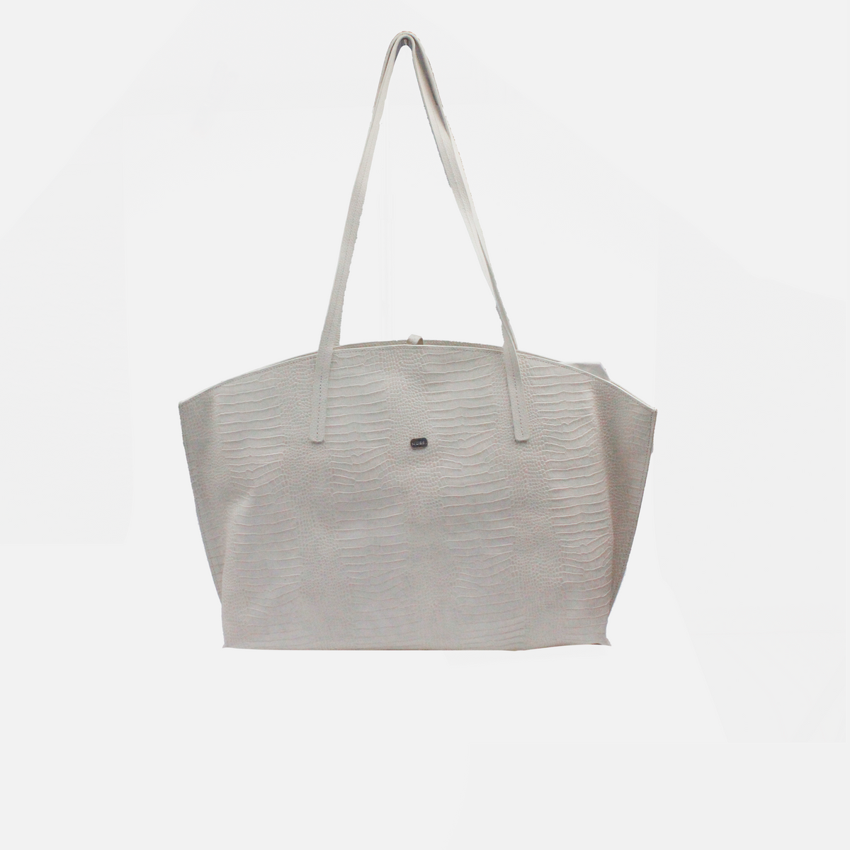 Cartera lita de cuero para mujer - Hueso