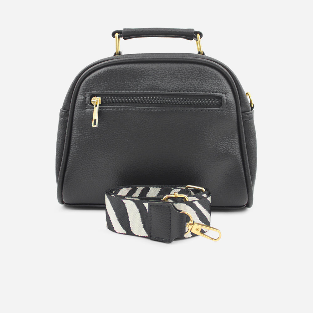 Bolso manos libres celeste de sintético para mujer - Negro