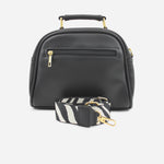 Bolso manos libres celeste de sintético para mujer - Negro