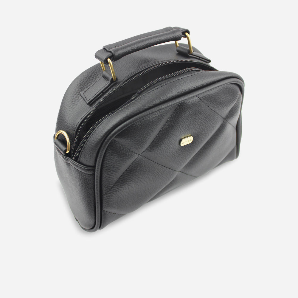 Bolso manos libres celeste de sintético para mujer - Negro