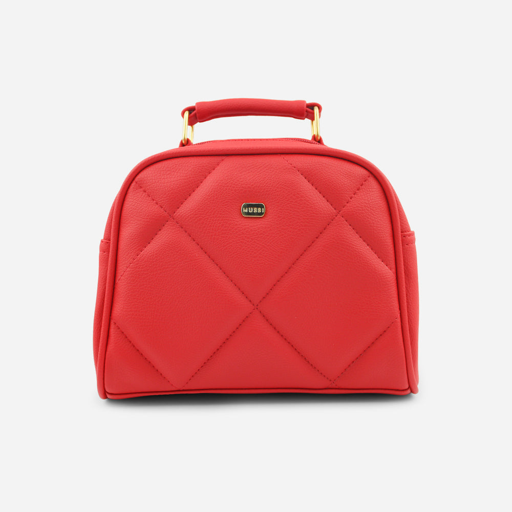 Bolso manos libres celeste de sintético para mujer - Rojo