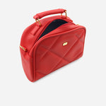 Bolso manos libres celeste de sintético para mujer - Rojo