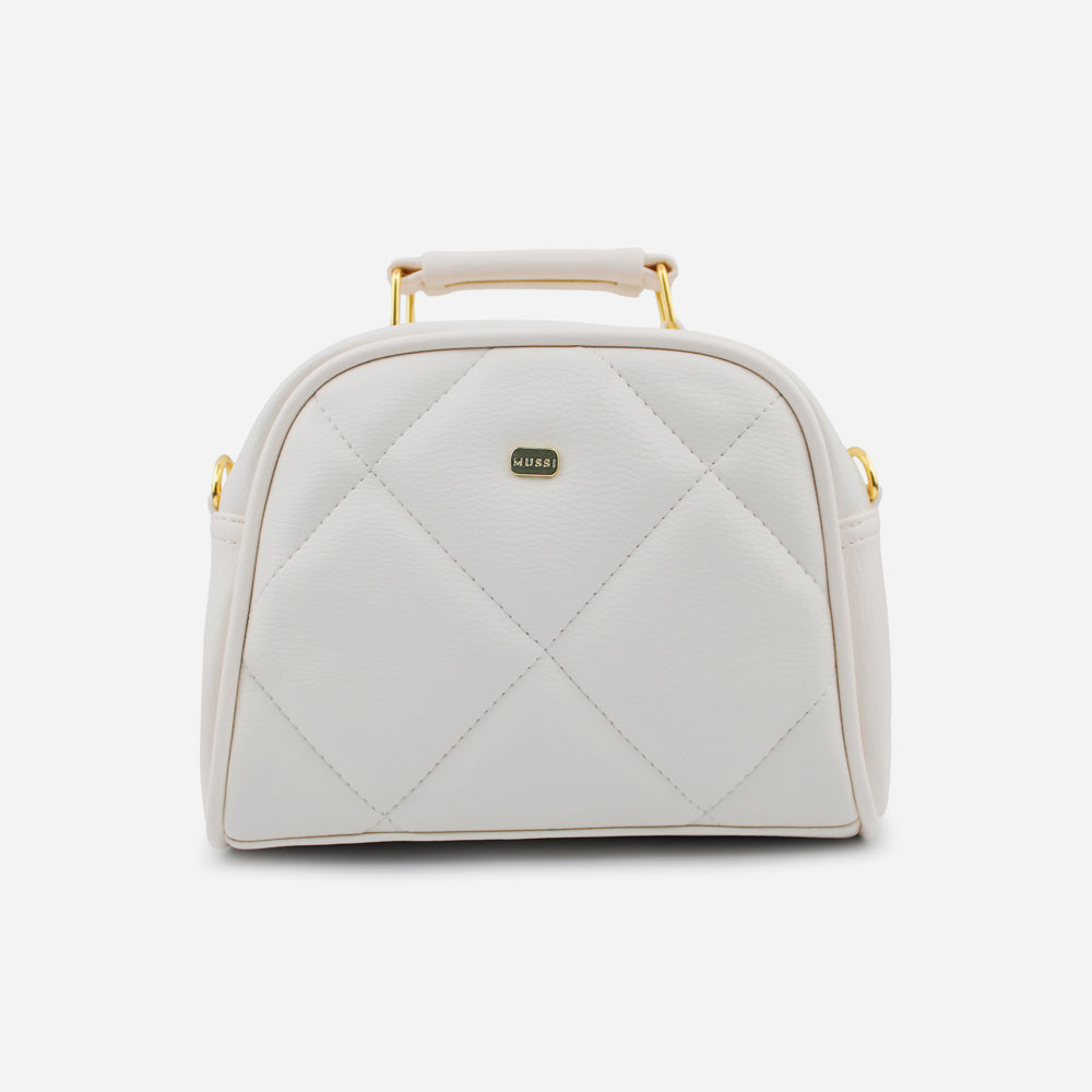 Bolso manos libres celeste de sintético para mujer - Hueso