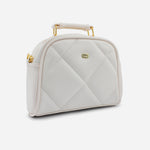 Bolso manos libres celeste de sintético para mujer - Hueso