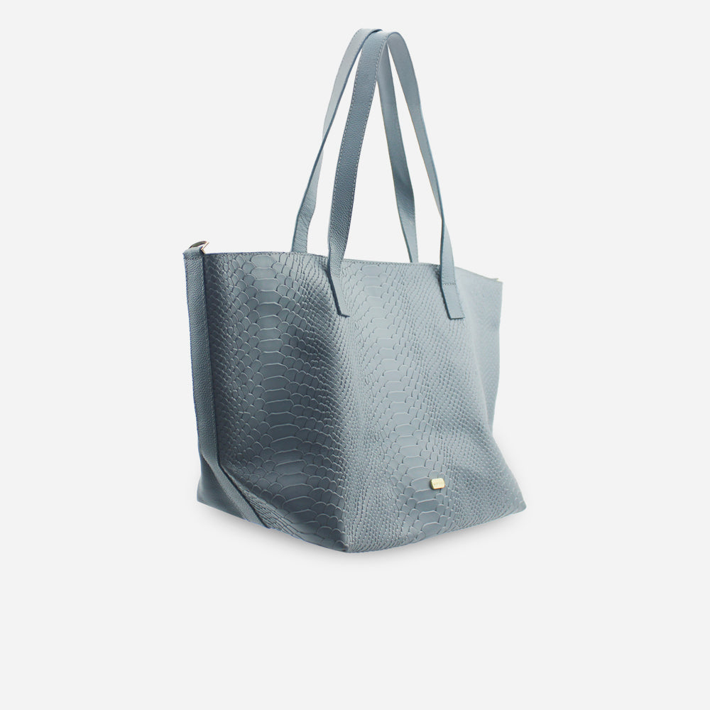 Cartera eleonor de cuero para mujer - Gris