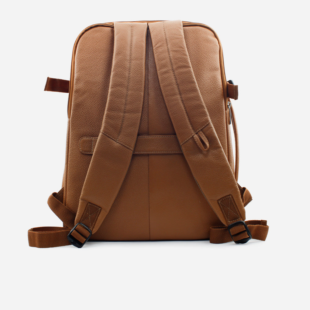 Morral vittoria de cuero para mujer - Miel