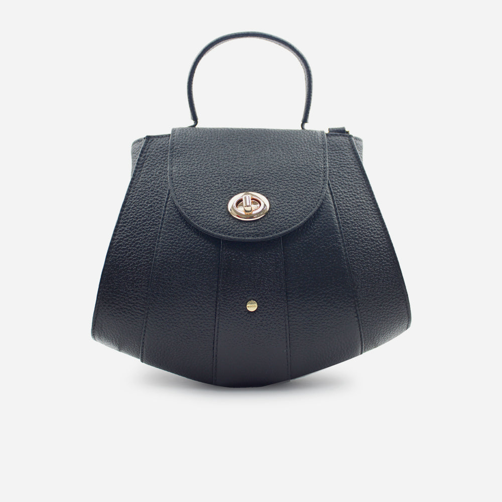 Bolso manos libres antonella de cuero para mujer - Negro