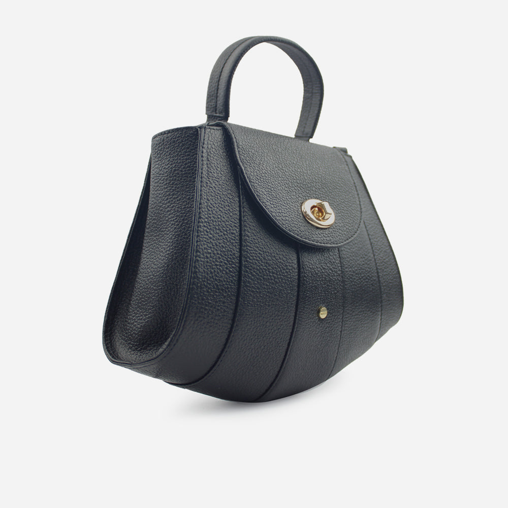 Bolso manos libres antonella de cuero para mujer - Negro