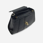 Bolso manos libres antonella de cuero para mujer - Negro