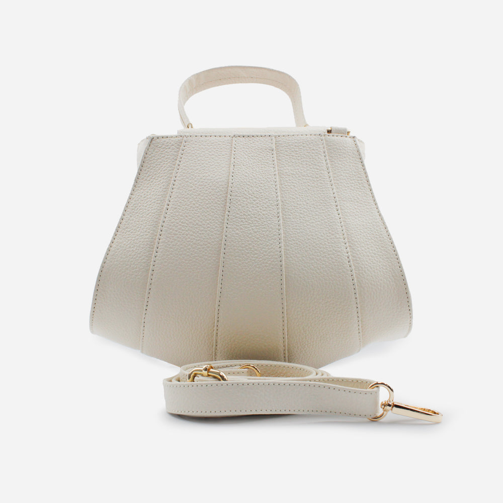 Bolso manos libres antonella de cuero para mujer - Hueso