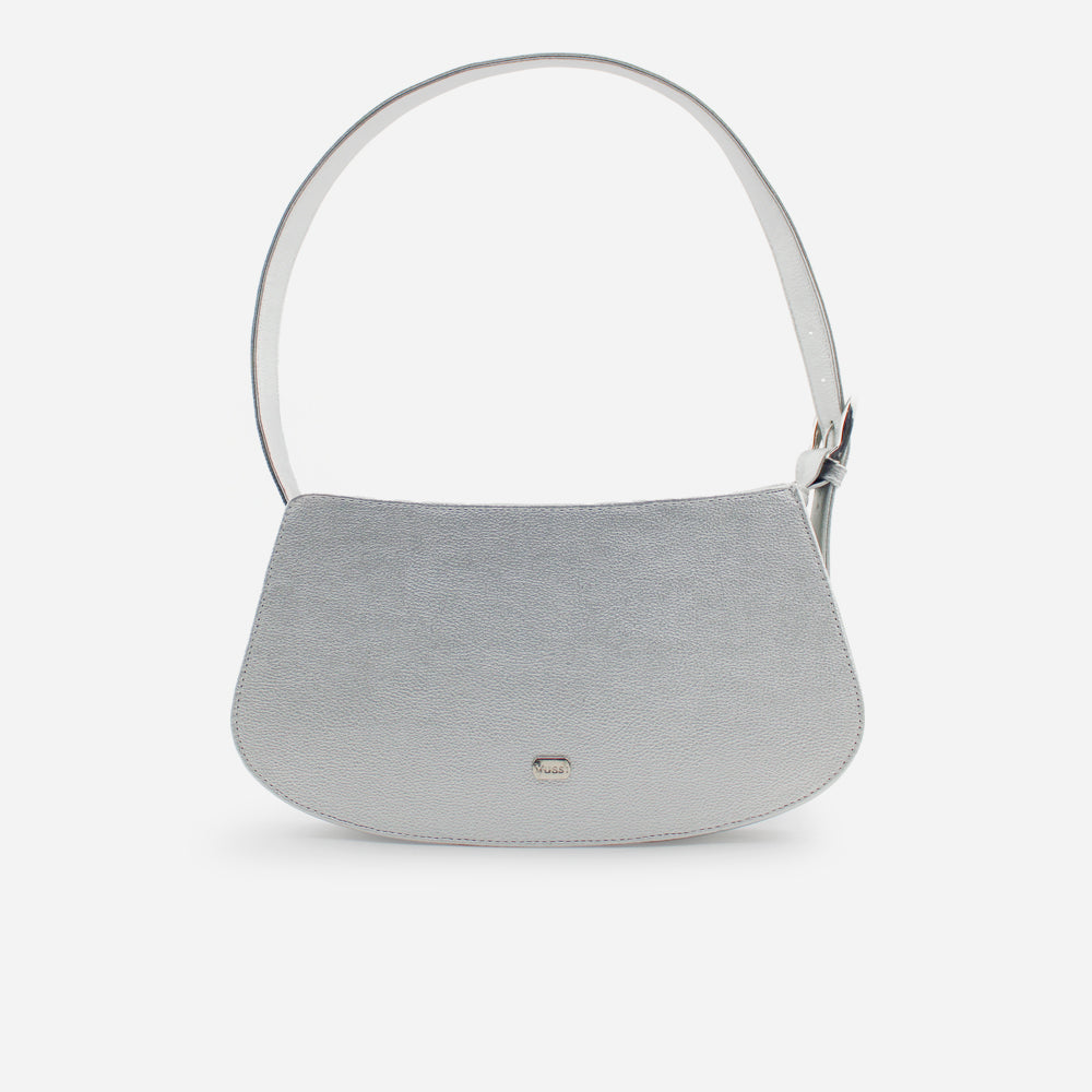 Cartera bella de sintético para mujer - Plata