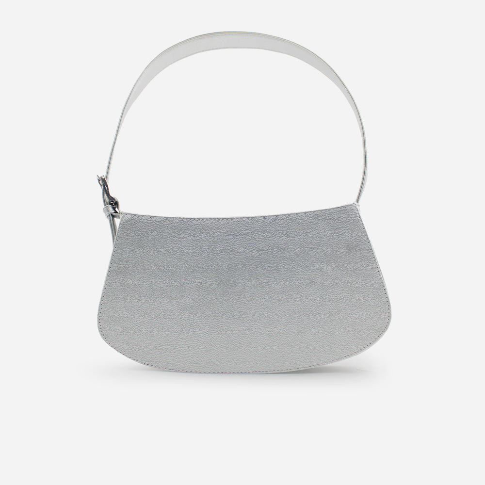 Cartera bella de sintético para mujer - Plata