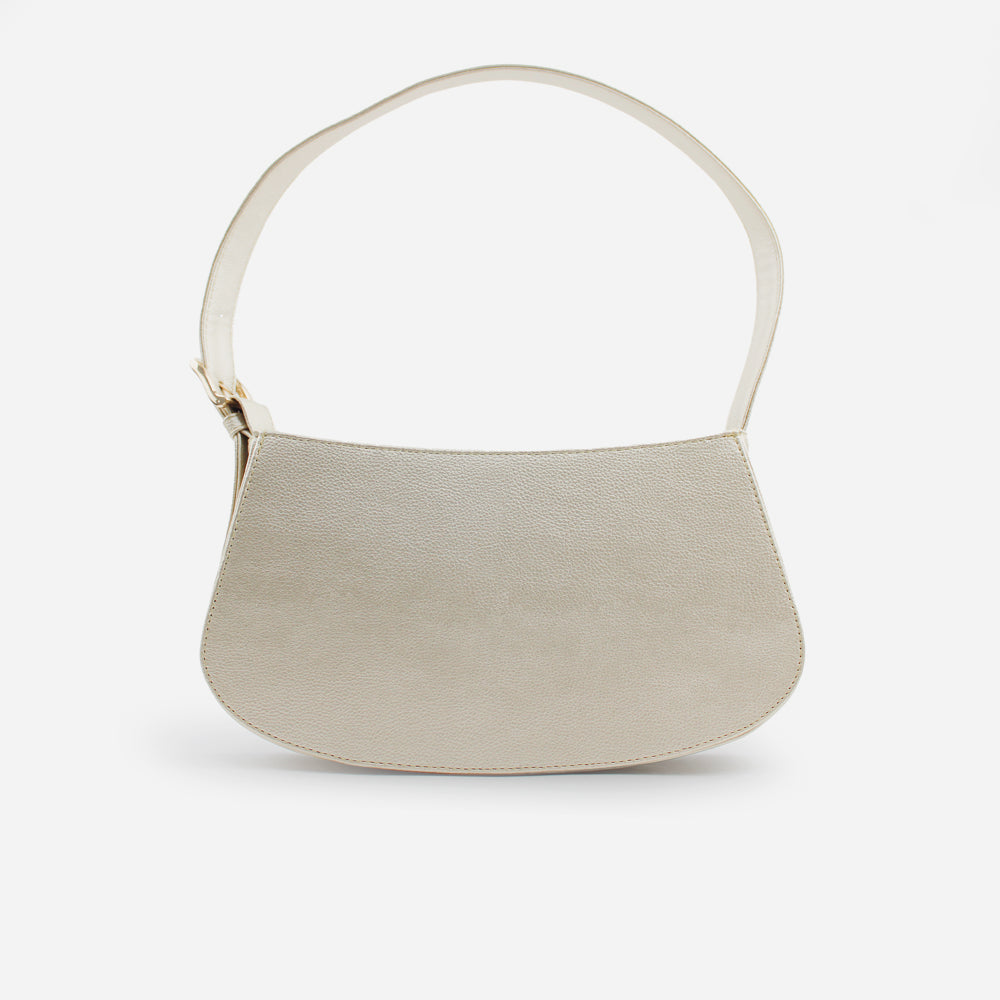 Cartera bella de sintético para mujer - Champaña