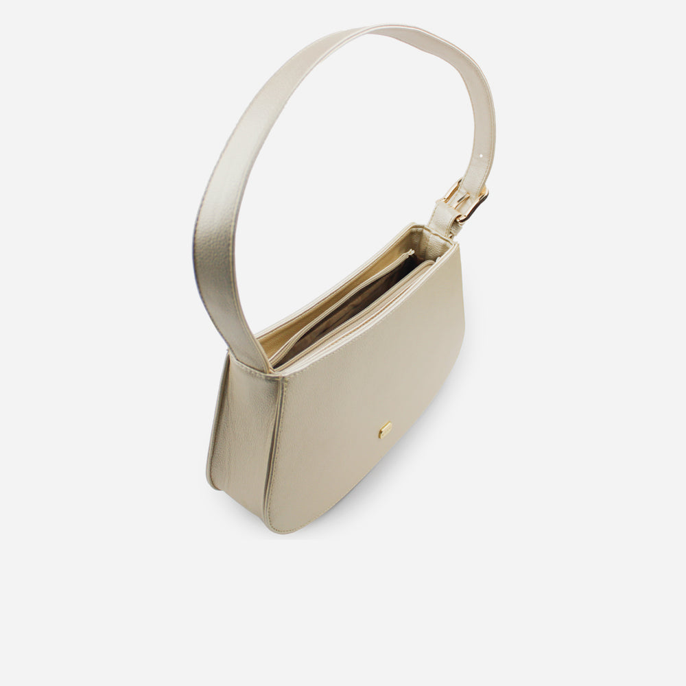 Cartera bella de sintético para mujer - Champaña