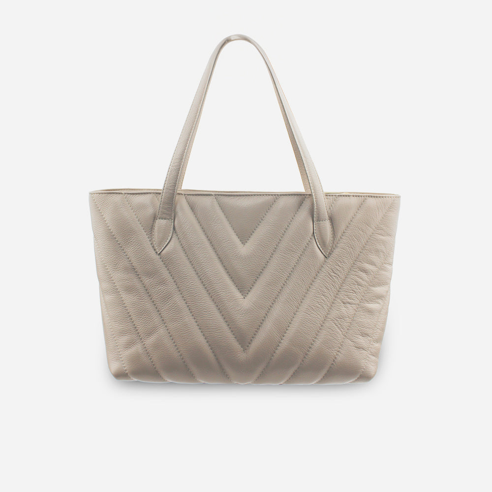 Cartera nadia de cuero para mujer - Nude