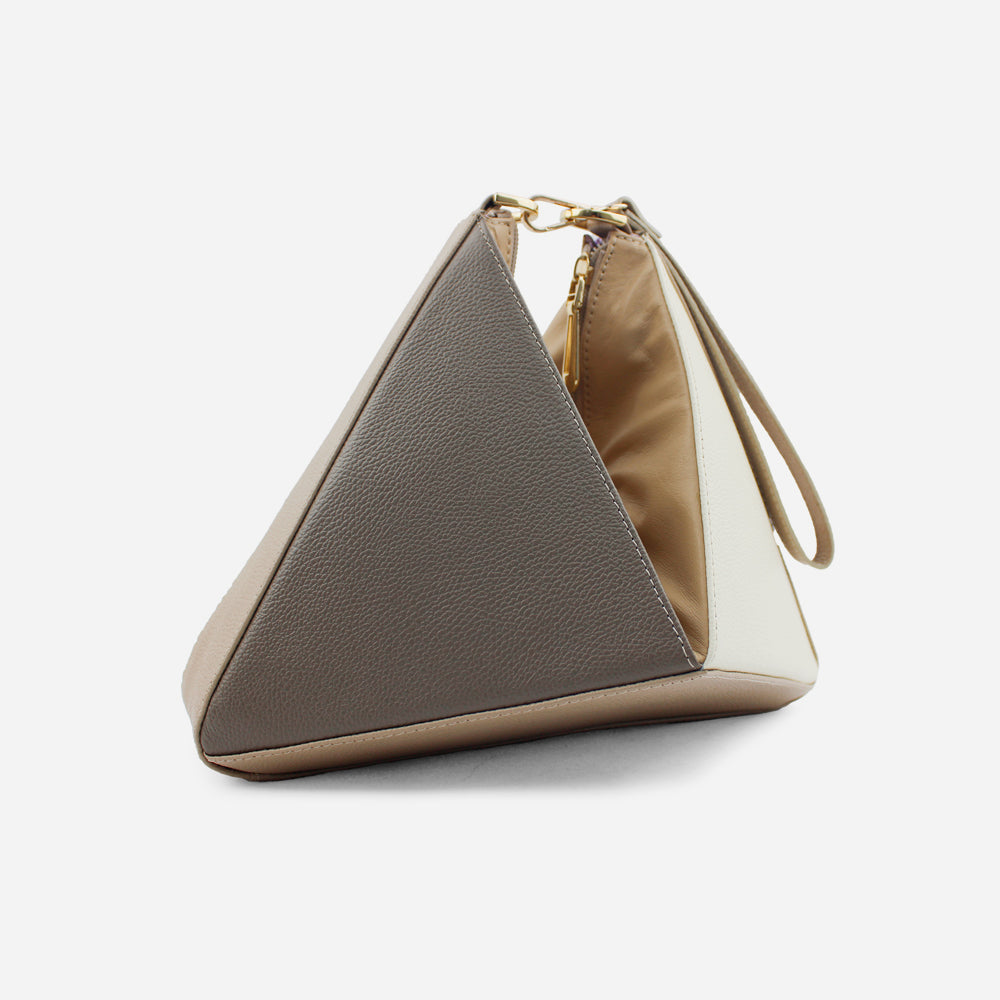 Bolso manos libres lily de cuero para mujer - Nude