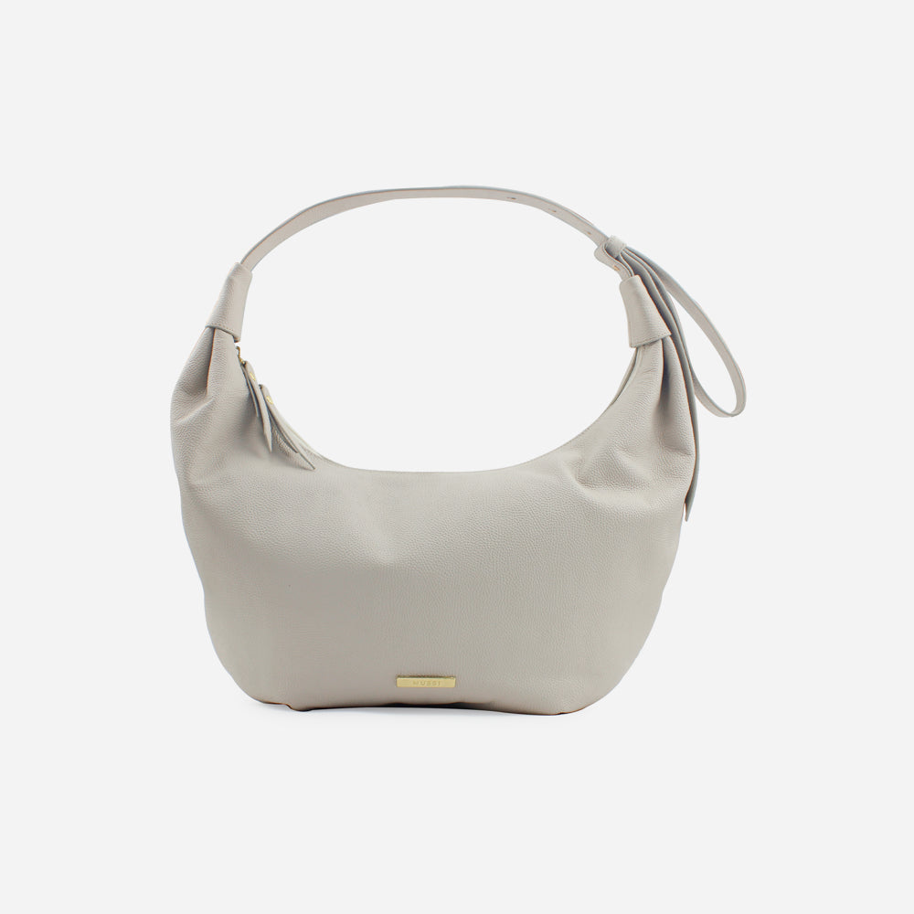 Cartera atenas de cuero para mujer - Gris