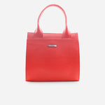 Cartera jada de cuero para mujer - Rojo