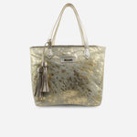 Cartera adela de cuero para mujer - Oro