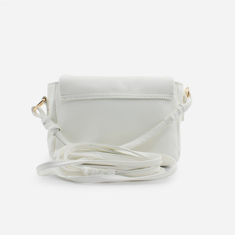 Bolso manos libres kira de cuero para mujer - Hueso