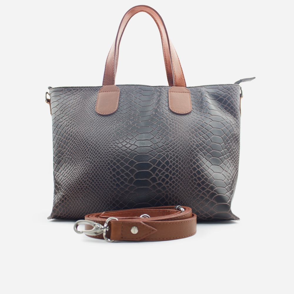 Cartera gema de cuero para mujer - Miel