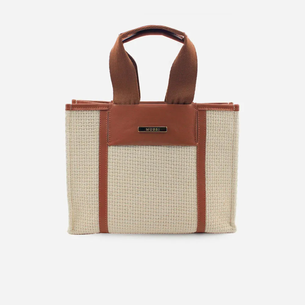 Bolso manos libres tamara de cuero para mujer - Miel