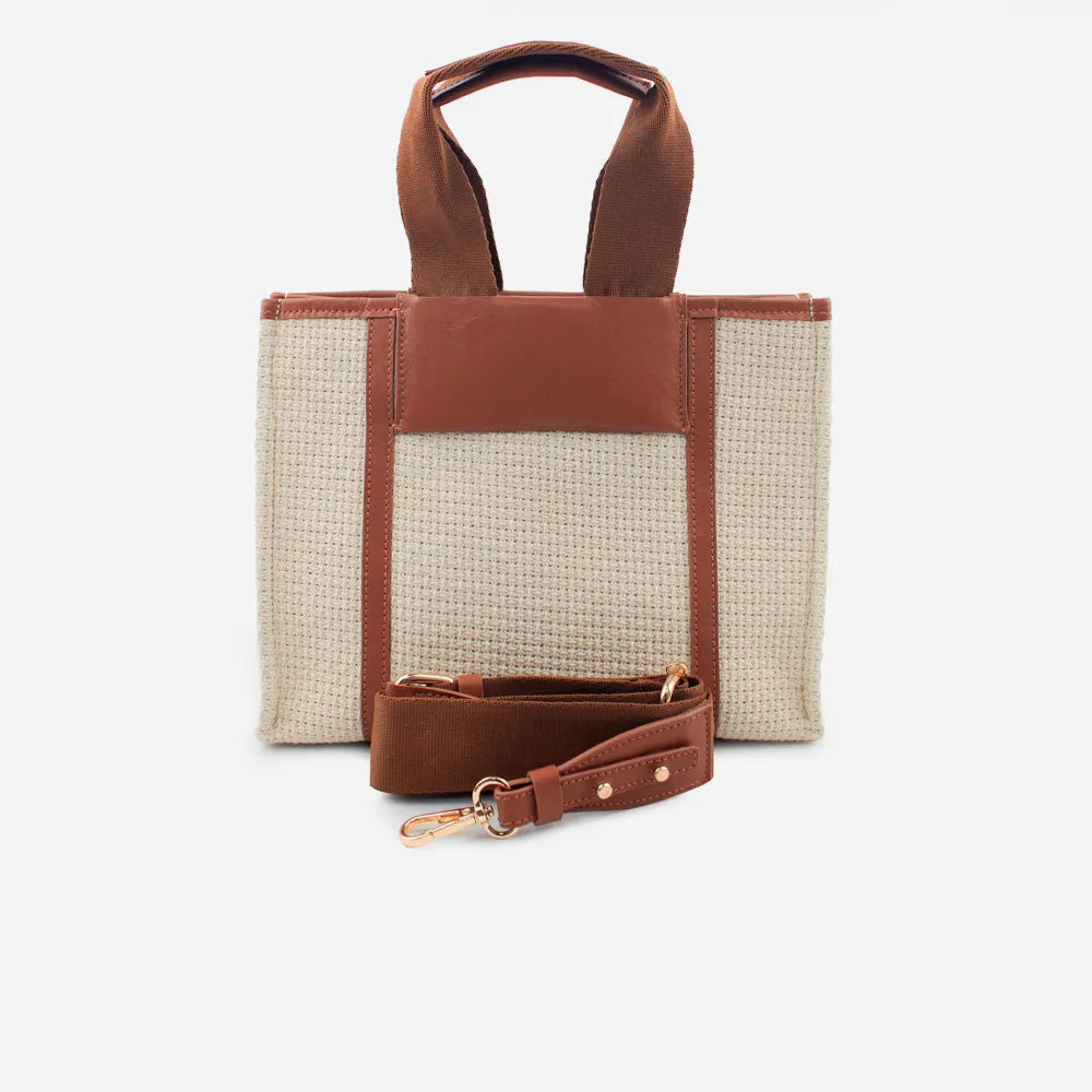 Bolso manos libres tamara de cuero para mujer - Miel