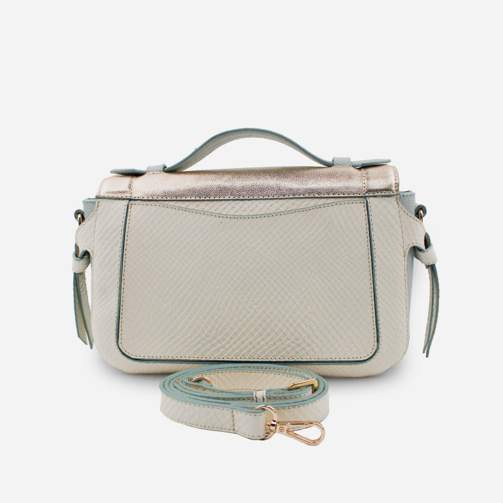 Bolso manos libres robbie de cuero para mujer - Menta
