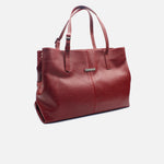 Cartera iliana de cuero para mujer - Vino