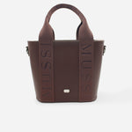 Bolso manos libres miley de cuero para mujer - Café