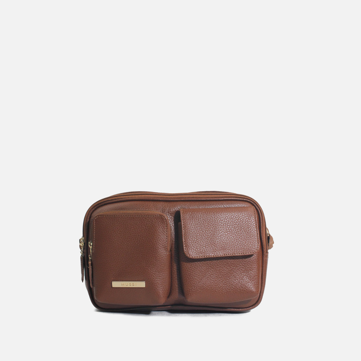 Bolso manos libres elia de cuero para mujer - Miel