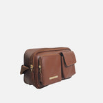 Bolso manos libres elia de cuero para mujer - Miel