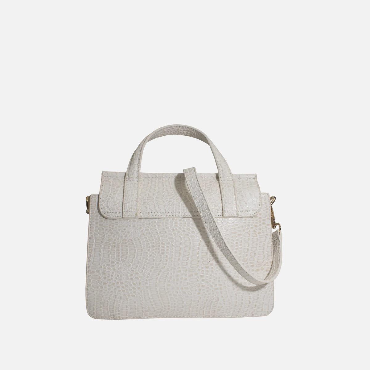 Bolso manos libres jade de cuero para mujer - Hueso