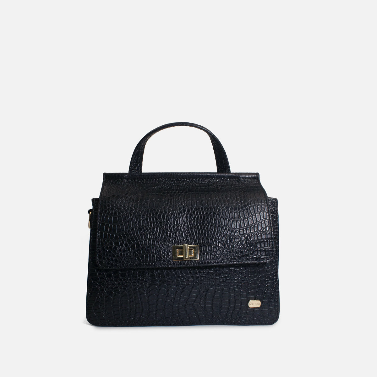 Bolso manos libres jade de cuero para mujer - Negro